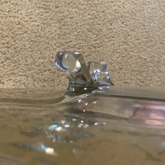 Vintage Plate with Gold pattern on glass legs - Picture 3 of 8